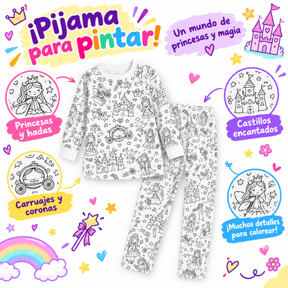 Pijama Infantil Coloreable y Reutilizable