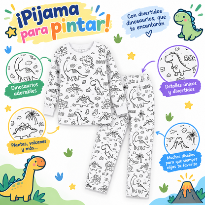 Pijama Infantil Coloreable y Reutilizable